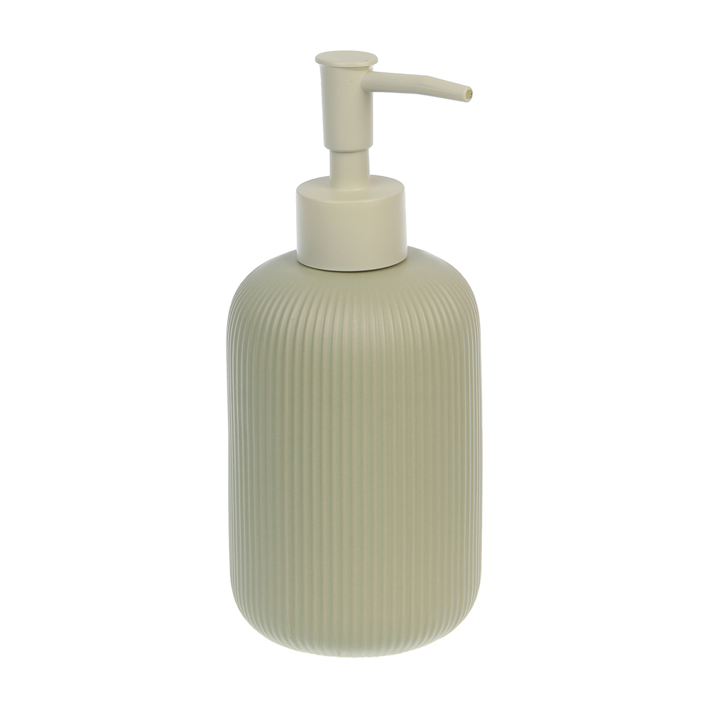 Диспенсер для жидкого мыла тм VETTA Монтана, 300мл, доломит, оливковый, 7,5х7,5х17,5см, арт.№ 463-591