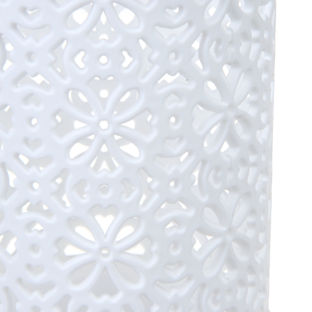 Подставка-стакан для канцелярских принадлежностей, сетчатая, с узором, пластик, 9,5х8см, 4 цвета, арт.№ 595-013