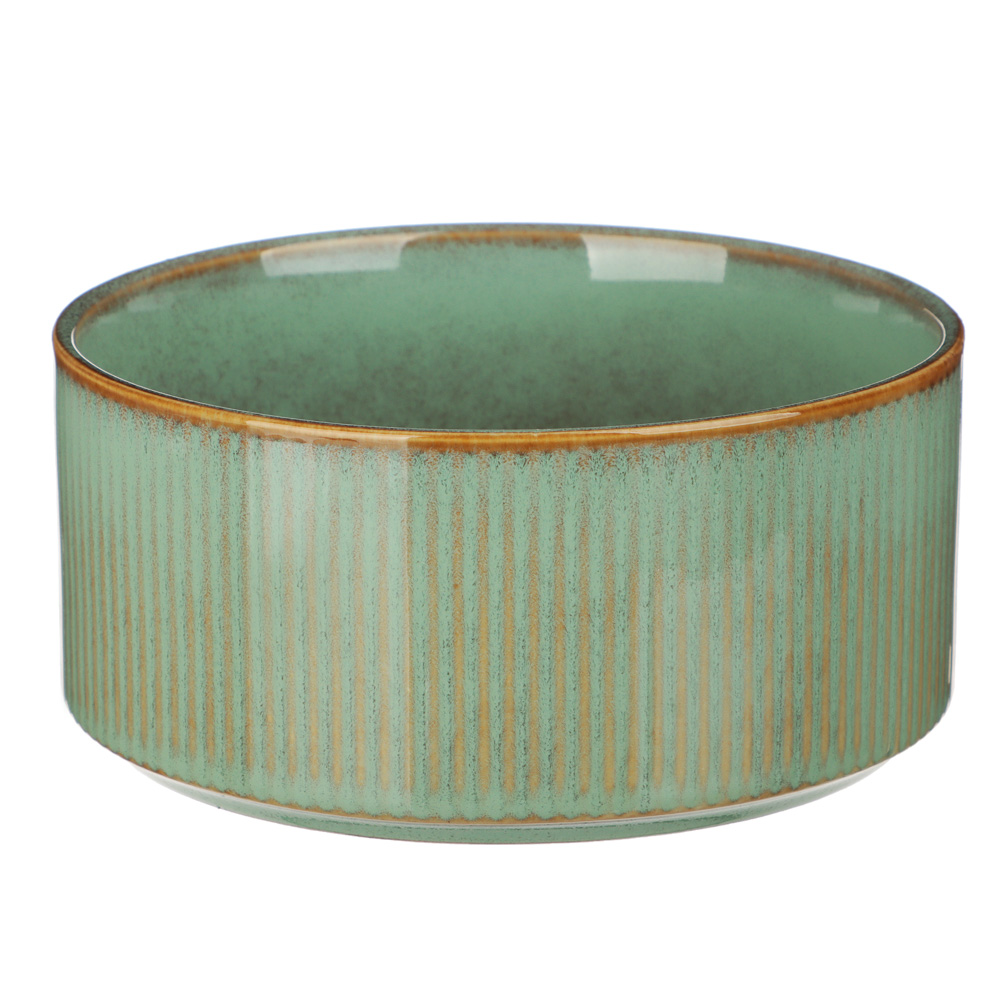 MILLIMI Кантри салатник 14,0см, 590мл, керамика, зеленый, арт.№ 824-227