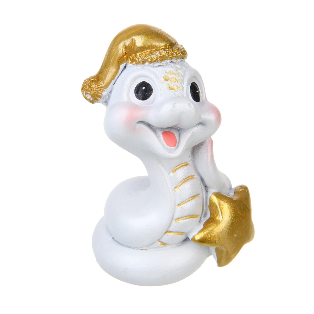 СНОУ БУМ Сувенир Символ Года, полистоун, 4х4х7 см, белый, 4 дизайна, арт.№ 398-824