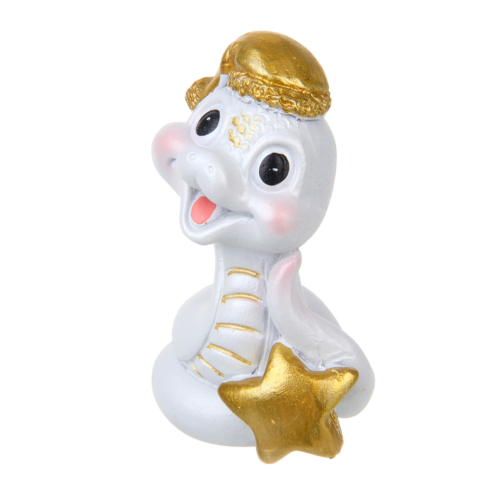 СНОУ БУМ Сувенир Символ Года, полистоун, 4х4х7 см, белый, 4 дизайна, арт.№ 398-824