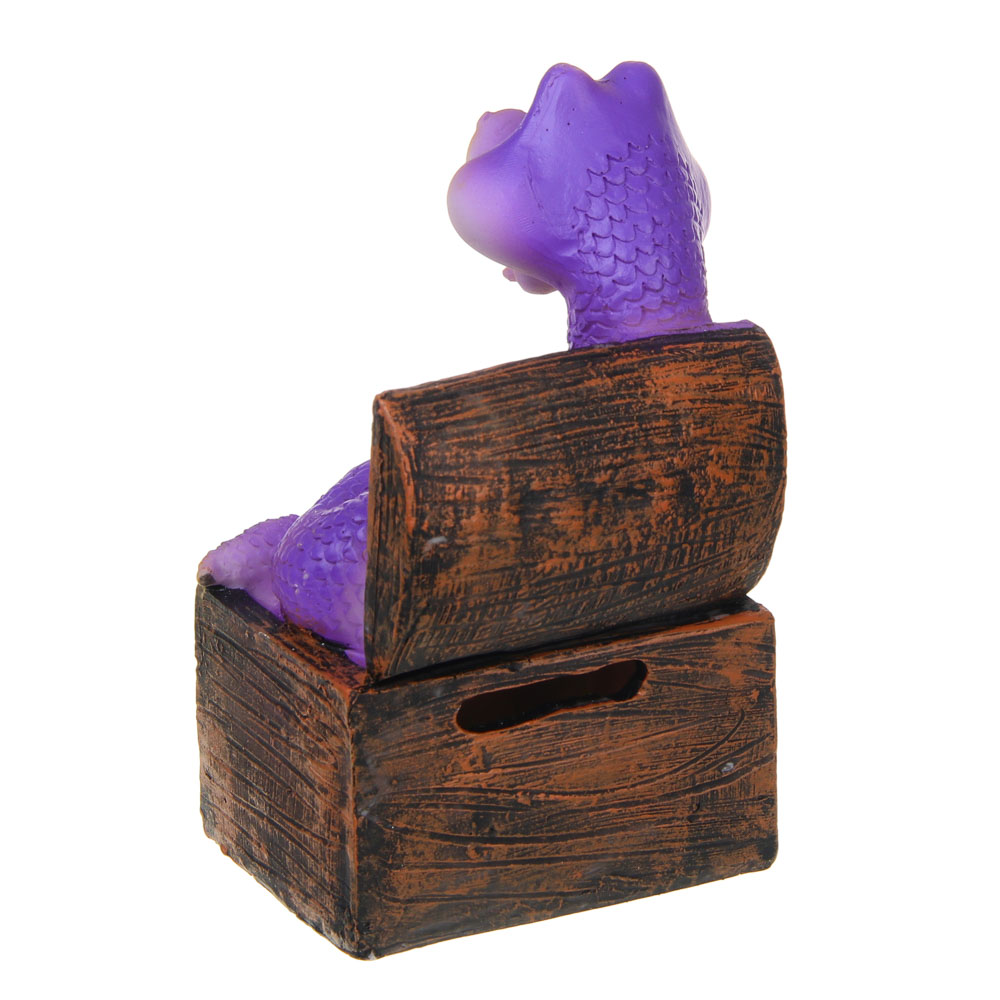 СНОУ БУМ Сувенир Символ Года, копилка, полистоун, 8х8х13 см, фиолетовый, арт.№ 398-826