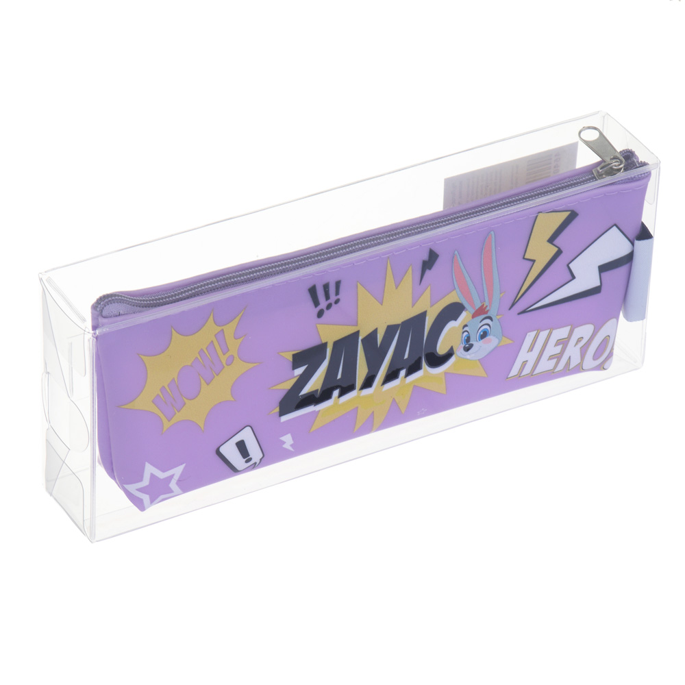 Косметичка треугольная 19,5х7,5х3 см Ну,Погоди!, 1 отделение на молнии, плотный гладкий ПВХ, бокс, 2 дизайна, арт.№ 805-020