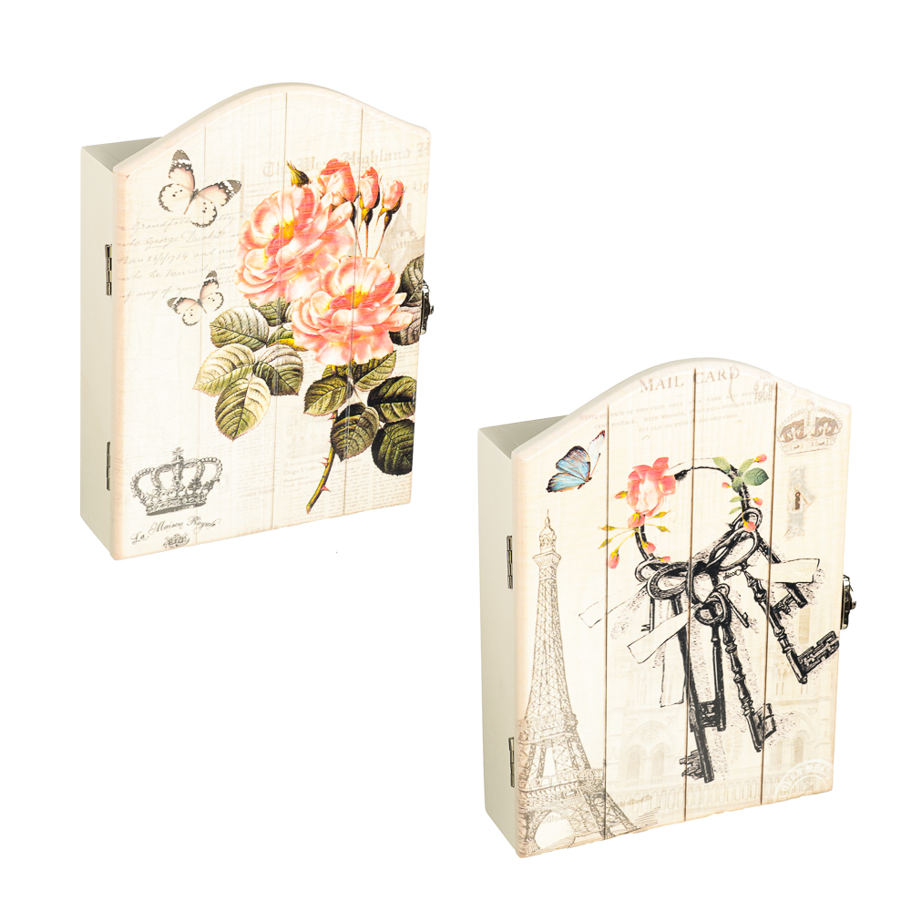 LADECOR Ключница, МДФ,  2 дизайна, 22,5х16х5,2см, арт.№ 510-023