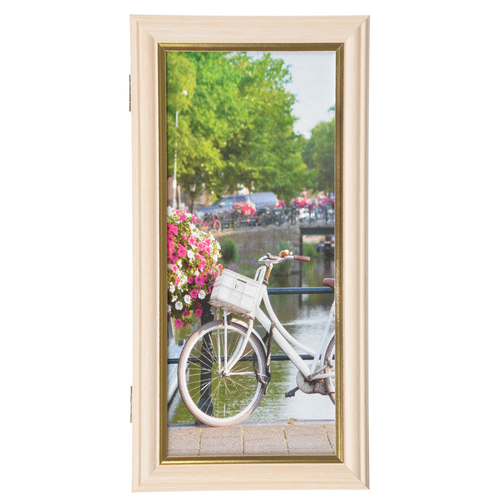 Ключница закрытая, на 3 крючка, МДФ, 15х30х5см, 4 дизайна, арт.№ 510-163