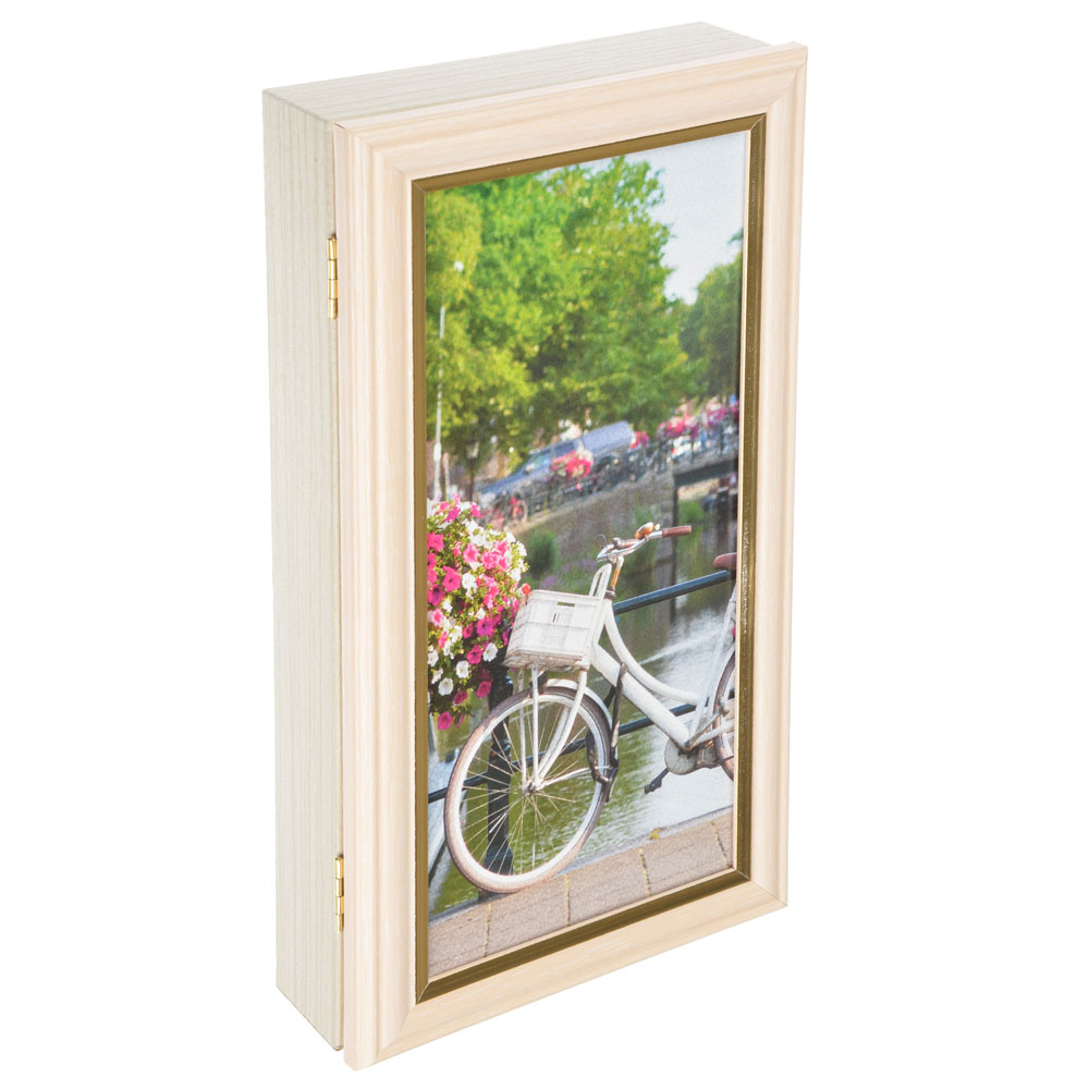 Ключница закрытая, на 3 крючка, МДФ, 15х30х5см, 4 дизайна, арт.№ 510-163