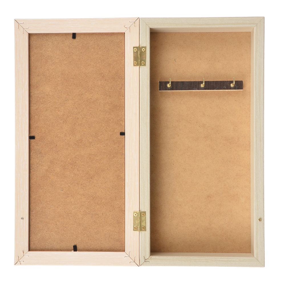 Ключница закрытая, на 3 крючка, МДФ, 15х30х5см, 4 дизайна, арт.№ 510-163