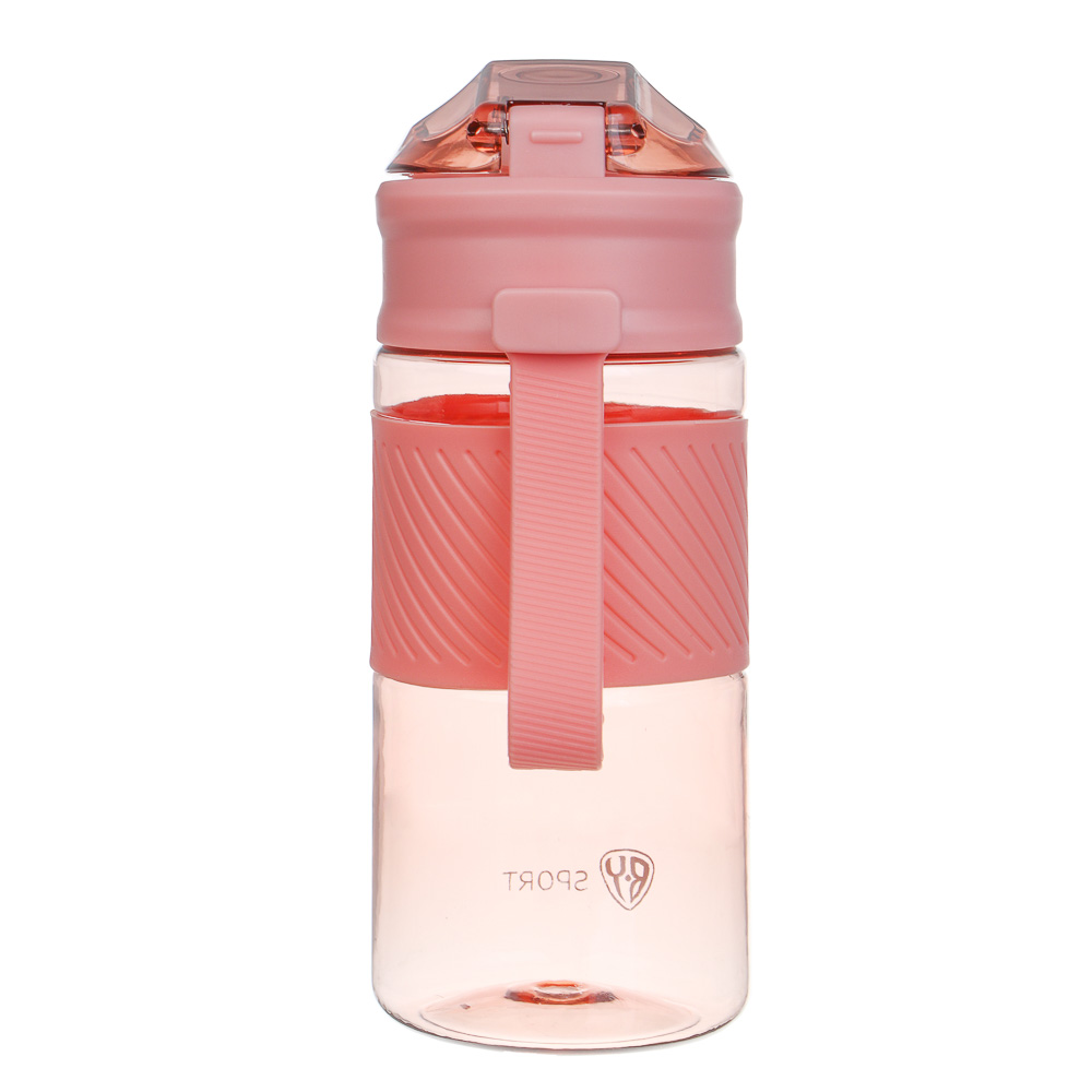 Бутылка спортивная для воды с силиконовым поильником тм BY SPORT, 500мл, 18,5x8,5см, PC, 2 цвета, арт.№ 088-129