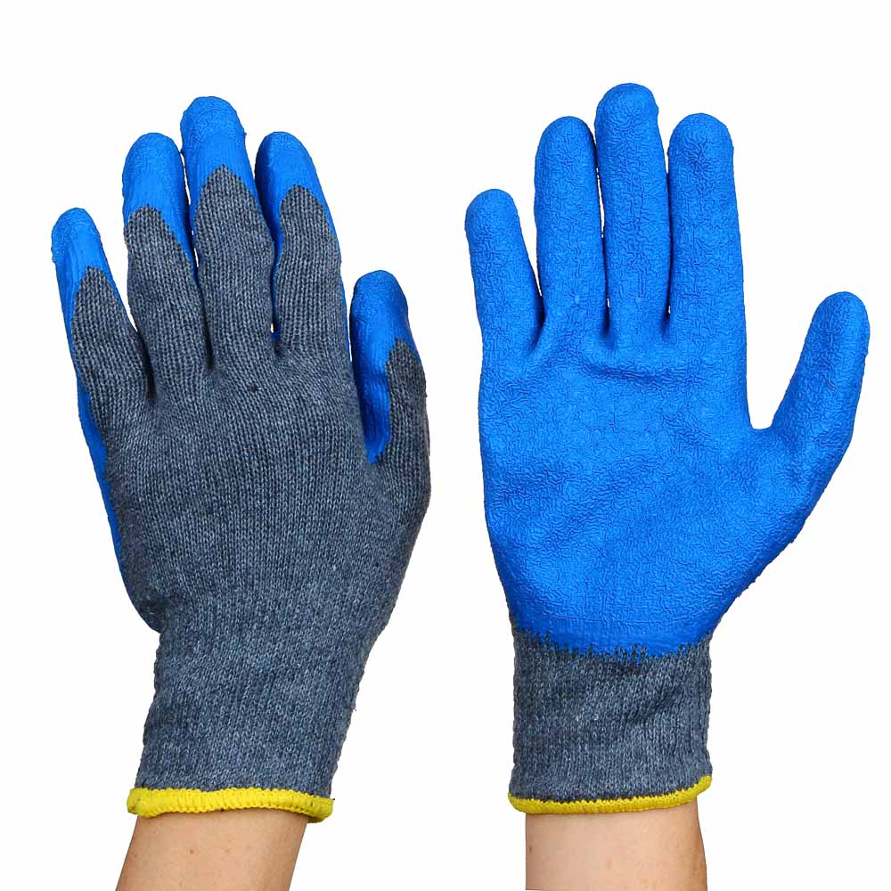 INBLOOM Перчатки садовые с резиновым полуобливом, полиэстер 10 размер, 23см, 70г, арт.№ 188-035