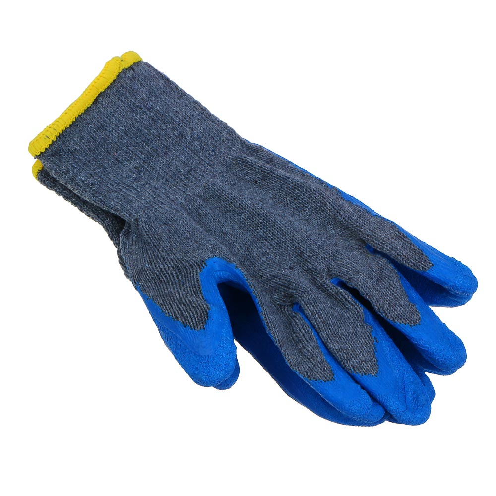 INBLOOM Перчатки садовые с резиновым полуобливом, полиэстер 10 размер, 23см, 70г, арт.№ 188-035