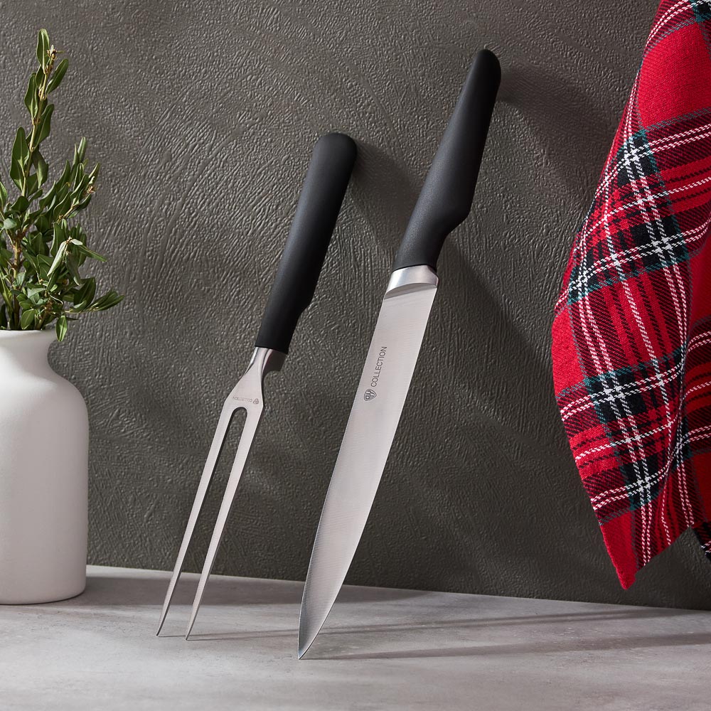 BY COLLECTION Pevek Набор 2пр. Нож кухонный 21,5 см, вилка для мяса, арт.№ 803-353