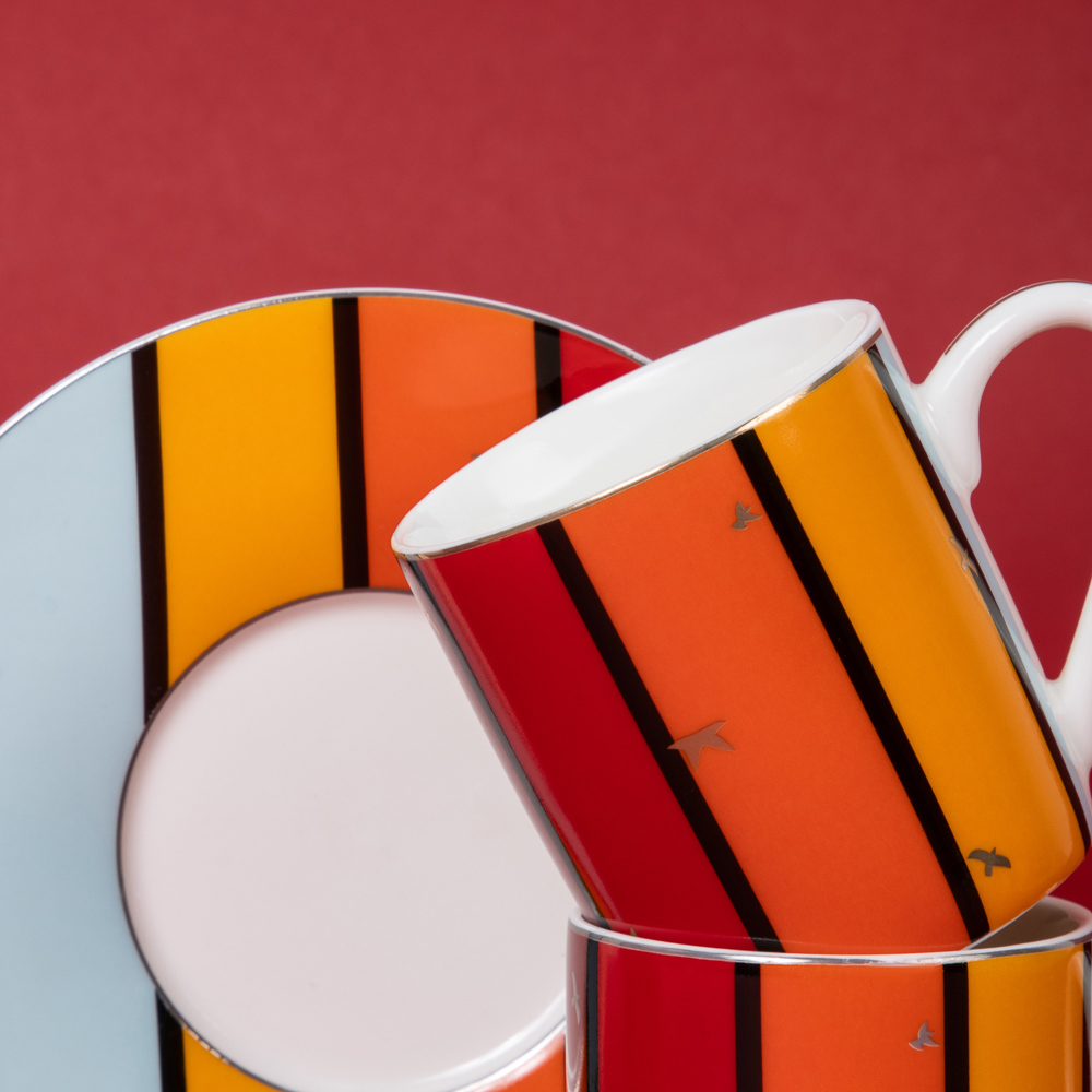 MILLIMI Топ стайл Набор кофейный 4 пр., 100мл, 12,5см, фарфор, арт.№ 802-486