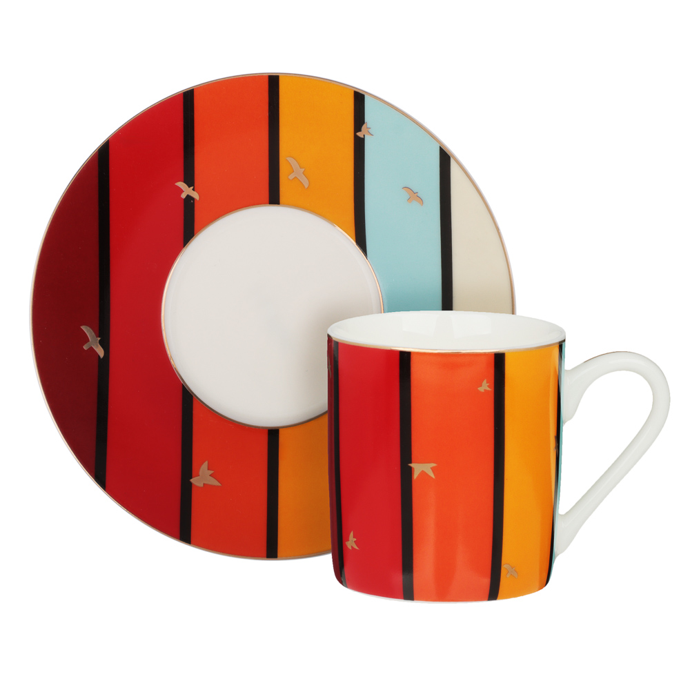 MILLIMI Топ стайл Набор кофейный 4 пр., 100мл, 12,5см, фарфор, арт.№ 802-486