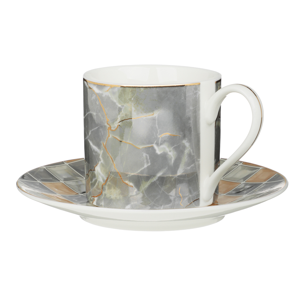 MILLIMI Грей Набор чайный 2 пр., 220мл, 14,5см, фарфор, арт.№ 802-488