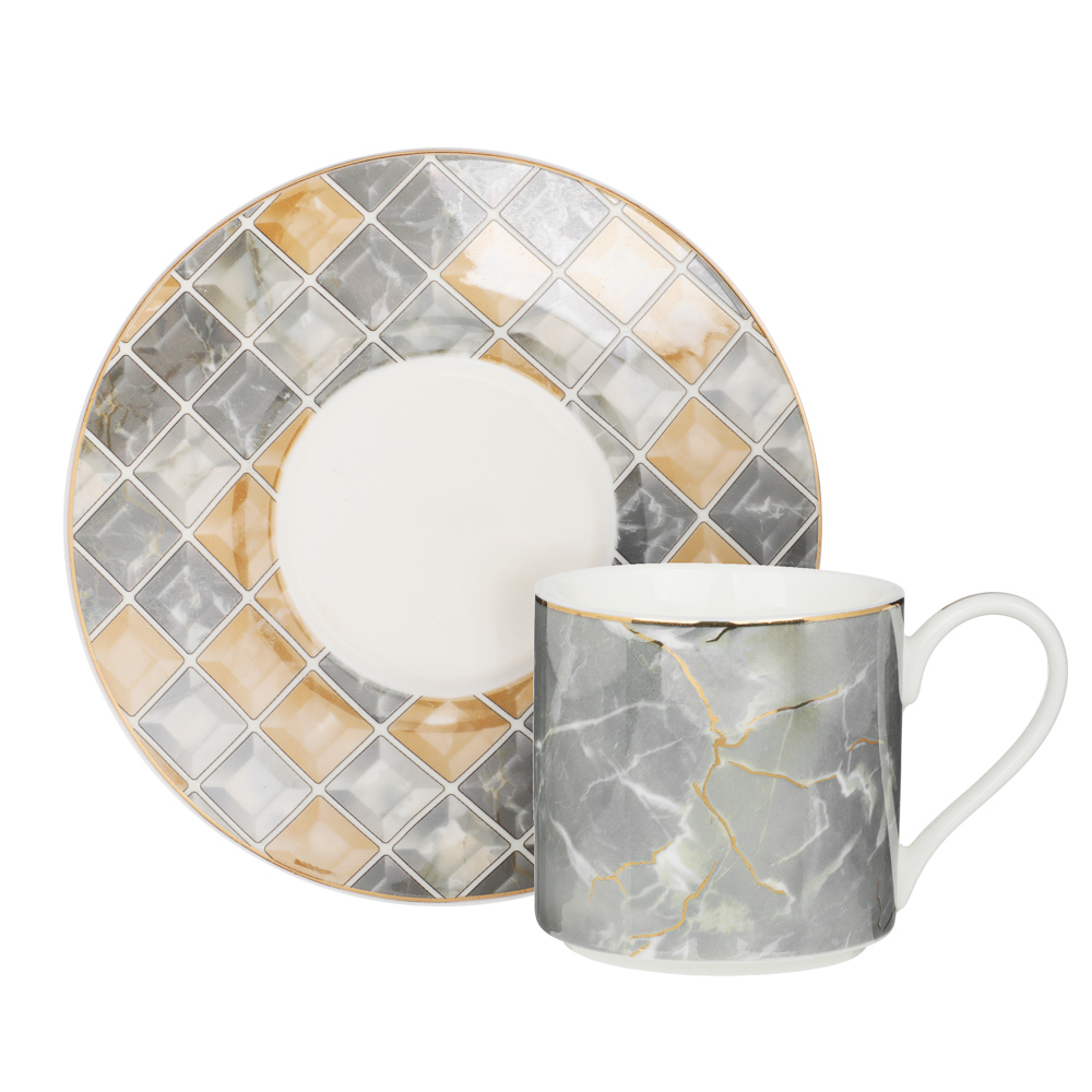 MILLIMI Грей Набор чайный 2 пр., 220мл, 14,5см, фарфор, арт.№ 802-488