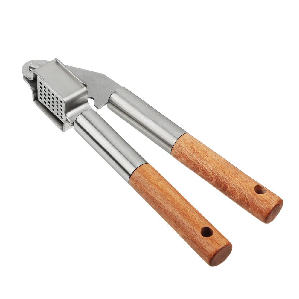 SATOSHI ЭКО Чеснокодавка, 19.7х5см, нерж.сталь, бук, арт.№ 882-394