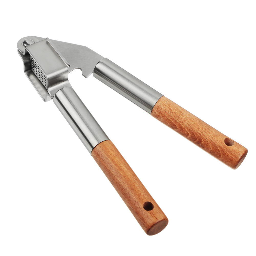 SATOSHI ЭКО Чеснокодавка, 19.7х5см, нерж.сталь, бук, арт.№ 882-394