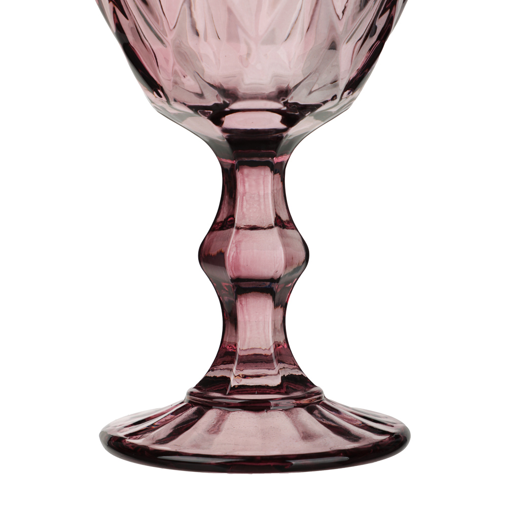 MILLIMI Набор бокалов для вина 6 шт, 320 мл, стекло, бордовый ромб, арт.№ 878-636