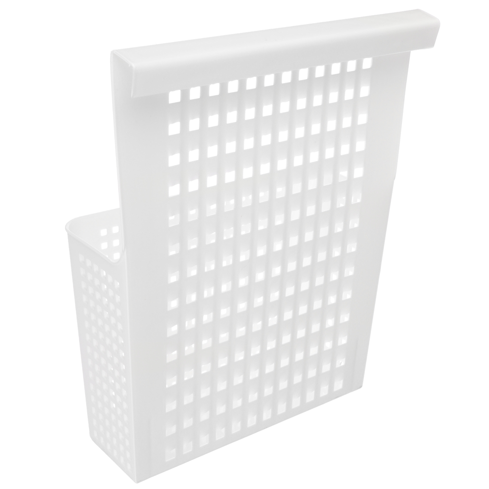 Контейнер Лофт навесной на дверцу 24,5х9х31см, пластик, белый, арт.№ 478-099