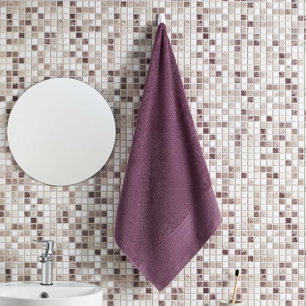 PROVANCE Хейзел Полотенце махровое, 100% хлопок, 70х130см, 400гр/м, сливовый, арт.№ 484-145