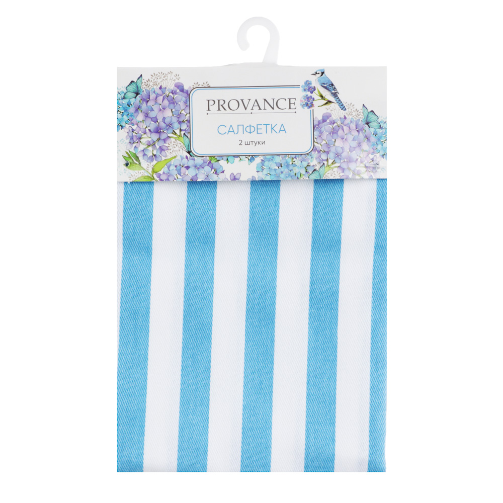 PROVANCE Гортензия Салфетка текстильная 2шт, 32x32см, 100% хлопок, арт.№ 488-095