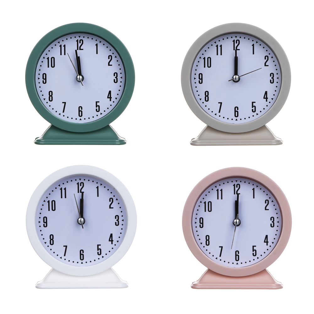 LADECOR CHRONO Будильник, пластик, 12x10,5x4,5 см, 1xAA, 4 цвета, арт.06-50, арт.№ 529-311