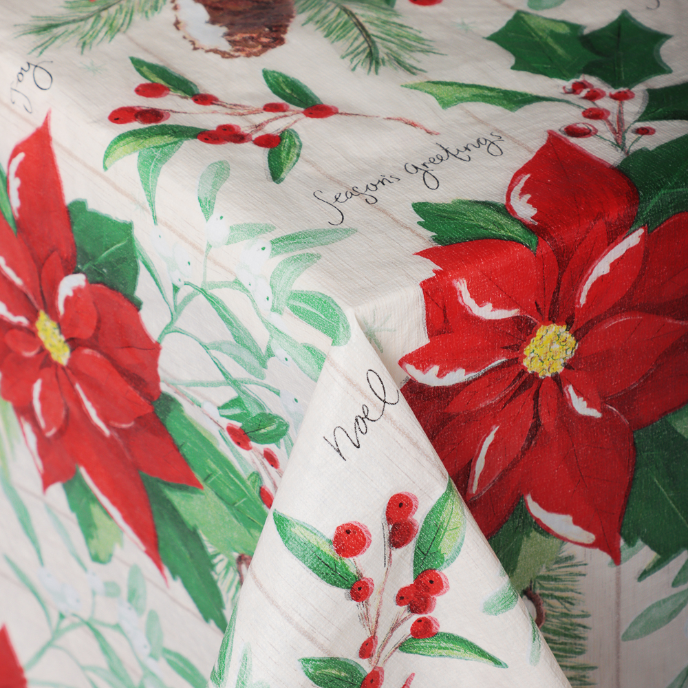 PROVANCE Щелкунчик Скатерть ПЕВА на текстильной основе, 132х178см, 50% полиэстер, 50% ПЕВА, арт.№ 492-305