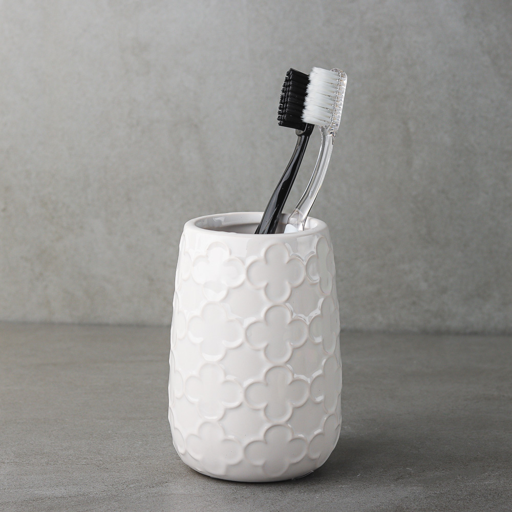 VETTA Стакан для зубных щеток и пасты "Оливия", керамика, 2 цвета, арт.№ 463-093