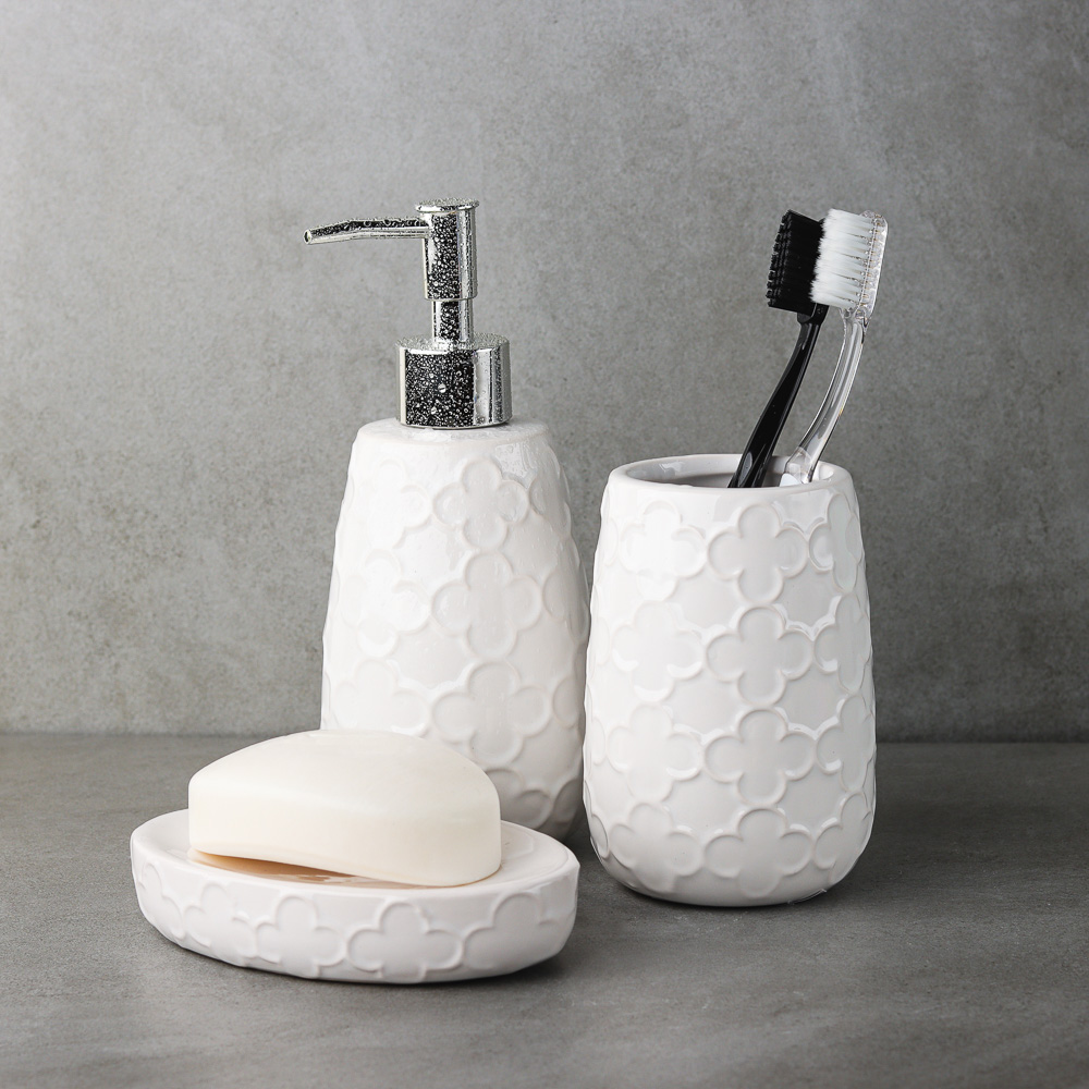 VETTA Стакан для зубных щеток и пасты "Оливия", керамика, 2 цвета, арт.№ 463-093