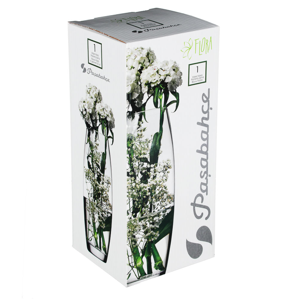 PASABAHCE Ваза Флора h26 см, стекло,  инд. упаковка, арт.№ 877-255