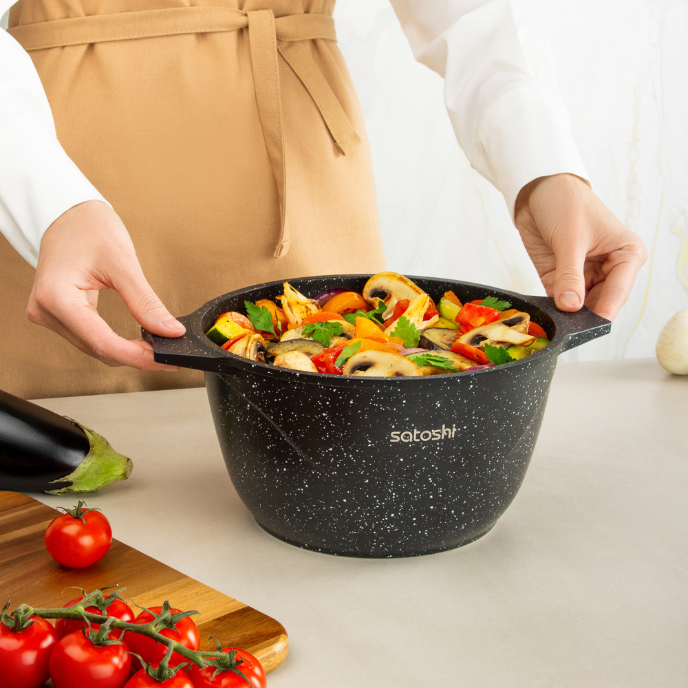 SATOSHI Монфор Казан 22х12,5см, 3,7л, литой алюминий, индукция, арт.№ 846-745