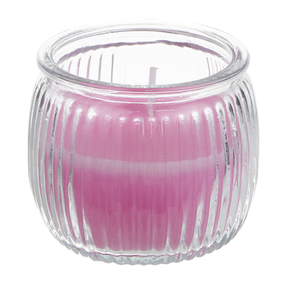 LADECOR Свеча ароматическая в стеклянном подсвечнике, парафин,7x6,5 см, 6 цветов, арт.№ 508-823