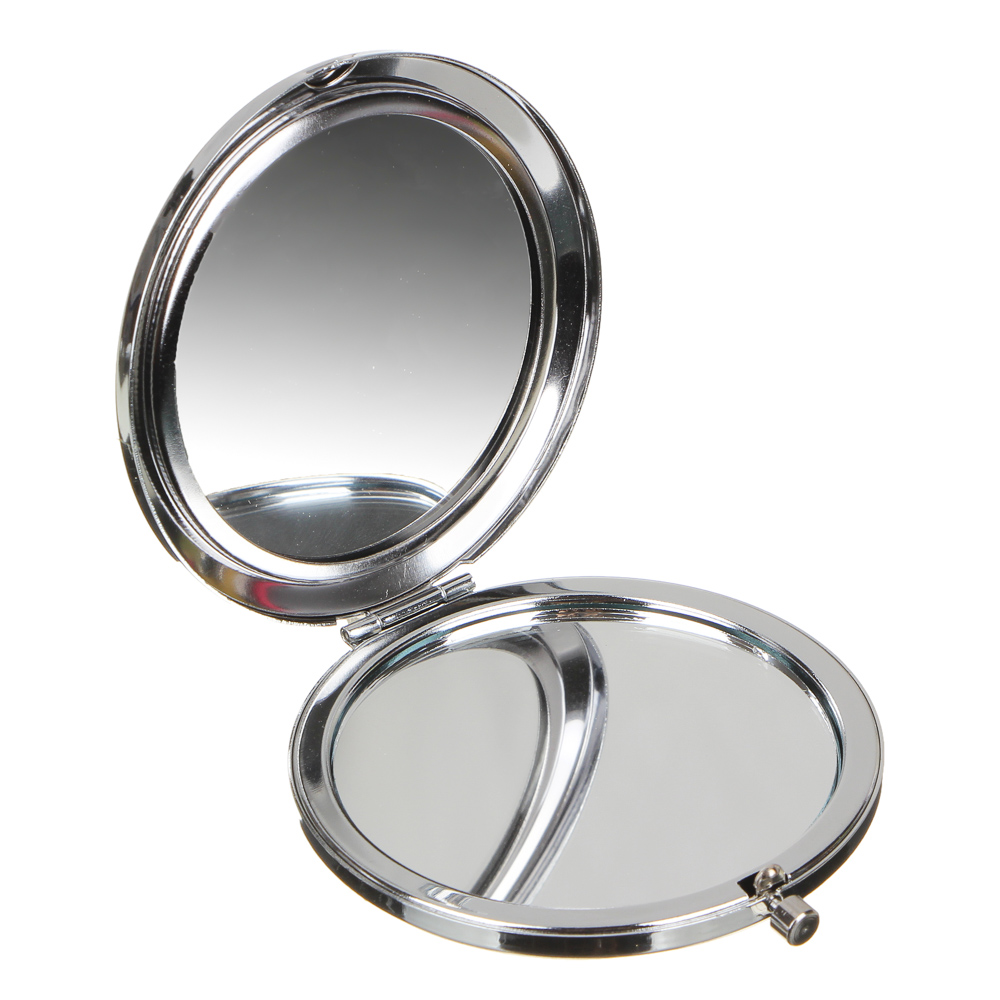 ЮНИLOOK Зеркало карманное, металл, стекло, d7см, 4-20 дизайнов, арт.№ 301-229