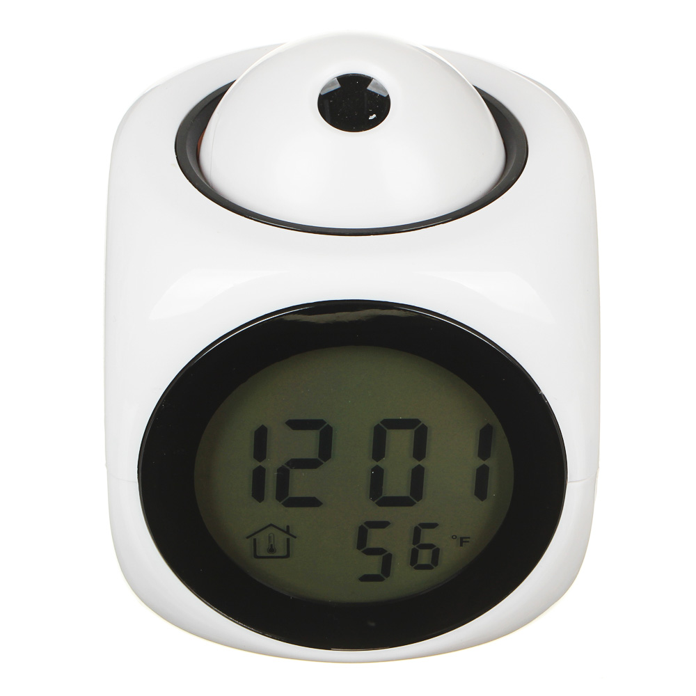 LADECOR CHRONO Будильник с ЖК-дисплеем, термометр, проекция времени, ABS, 9х7,8х7,8см, 2 цвета, арт.№ 529-187