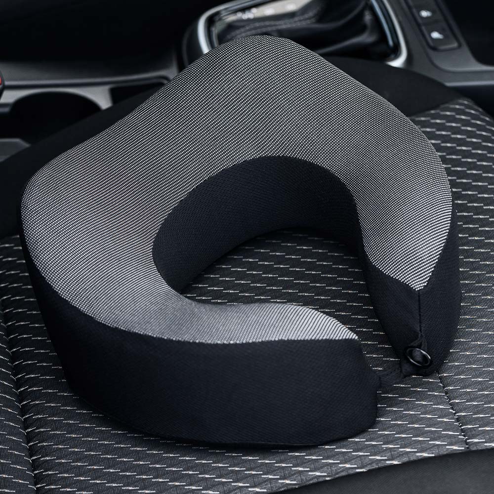 ЕРМАК Подушка для путешествий, u-образная, черная, арт.№ 732-091