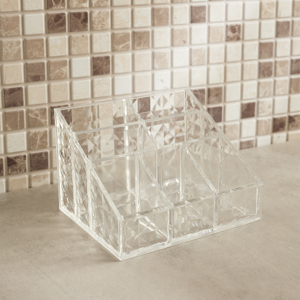 VETTA Органайзер для косметики универсальный CRYSTAL, полистирол, 15x12,5x10,3 см, 7 отделов, арт.№ 463-323