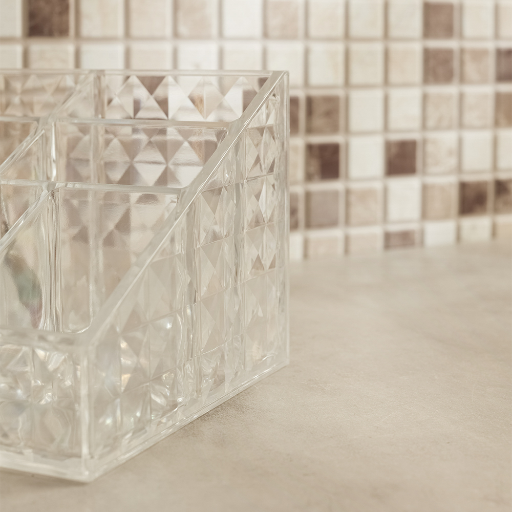 VETTA Органайзер для косметики универсальный CRYSTAL, полистирол, 15x12,5x10,3 см, 7 отделов, арт.№ 463-323