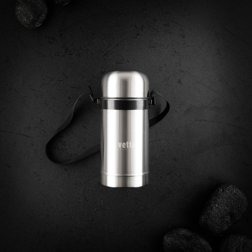 VETTA Термос металлический "Суповой" с широким горлом 1,00л серебристый, арт.№ 841-073