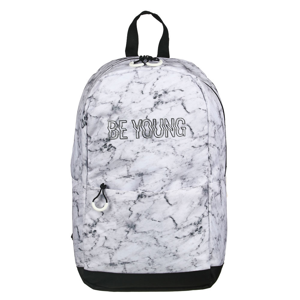 BY Рюкзак подростковый, 44x24,5x14см, "Мрамор", 1 отд., 4 карм., плотный ПЭ, арт.№ 254-502