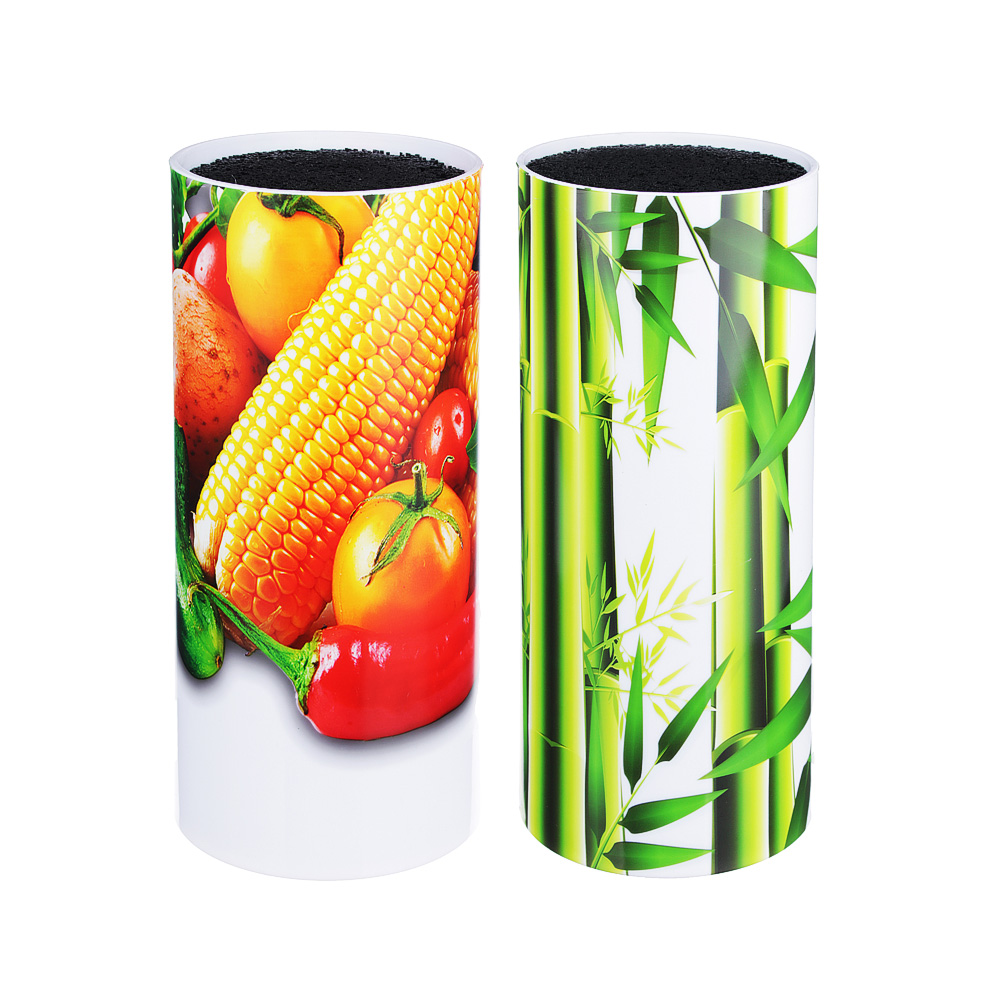 Подставка для ножей круглая, h=22см, полипропилен, 2 дизайна, арт.№ 838-038