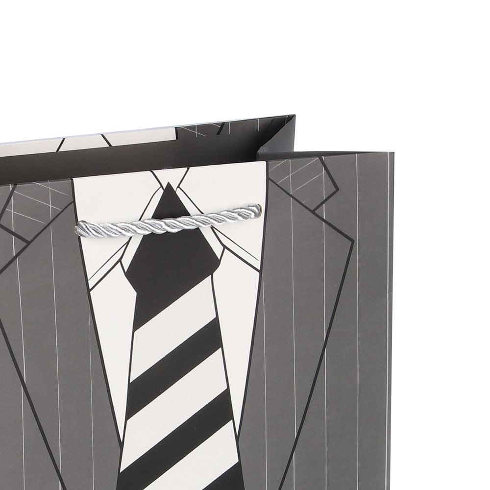 Пакет подарочный бумажный тм LADECOR M 18x23x10 см, для мужчин арт 1, 8 дизайнов, арт.№ 507-471