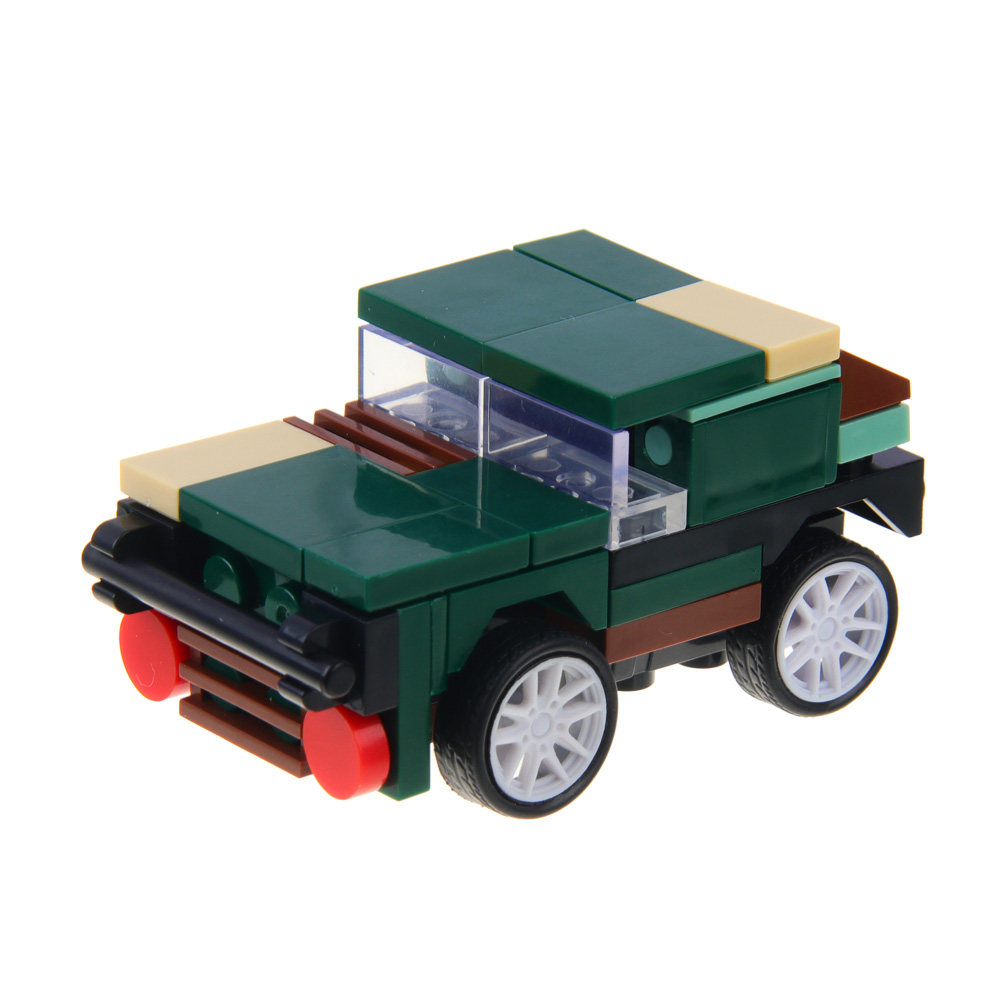 ИГРОЛЕНД Конструктор "Армия" ПВО, 59-65 дет., 2в1, инерция, АБС, коллекция, 10х7х4 см., 4 дизайна, арт.№ 265-631