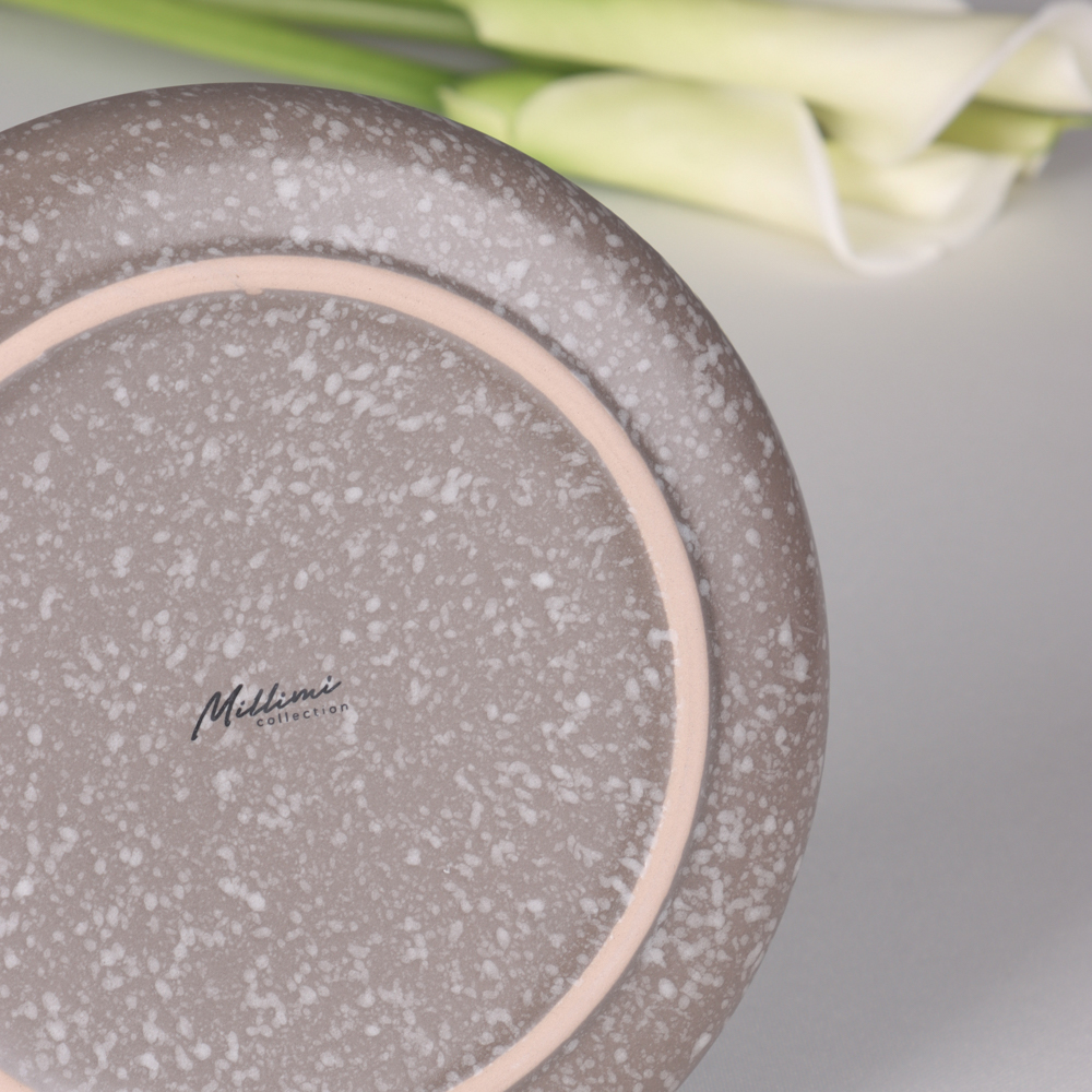MILLIMI Тарелка десертная 20х2см, керамика, серый, арт.№ 824-176