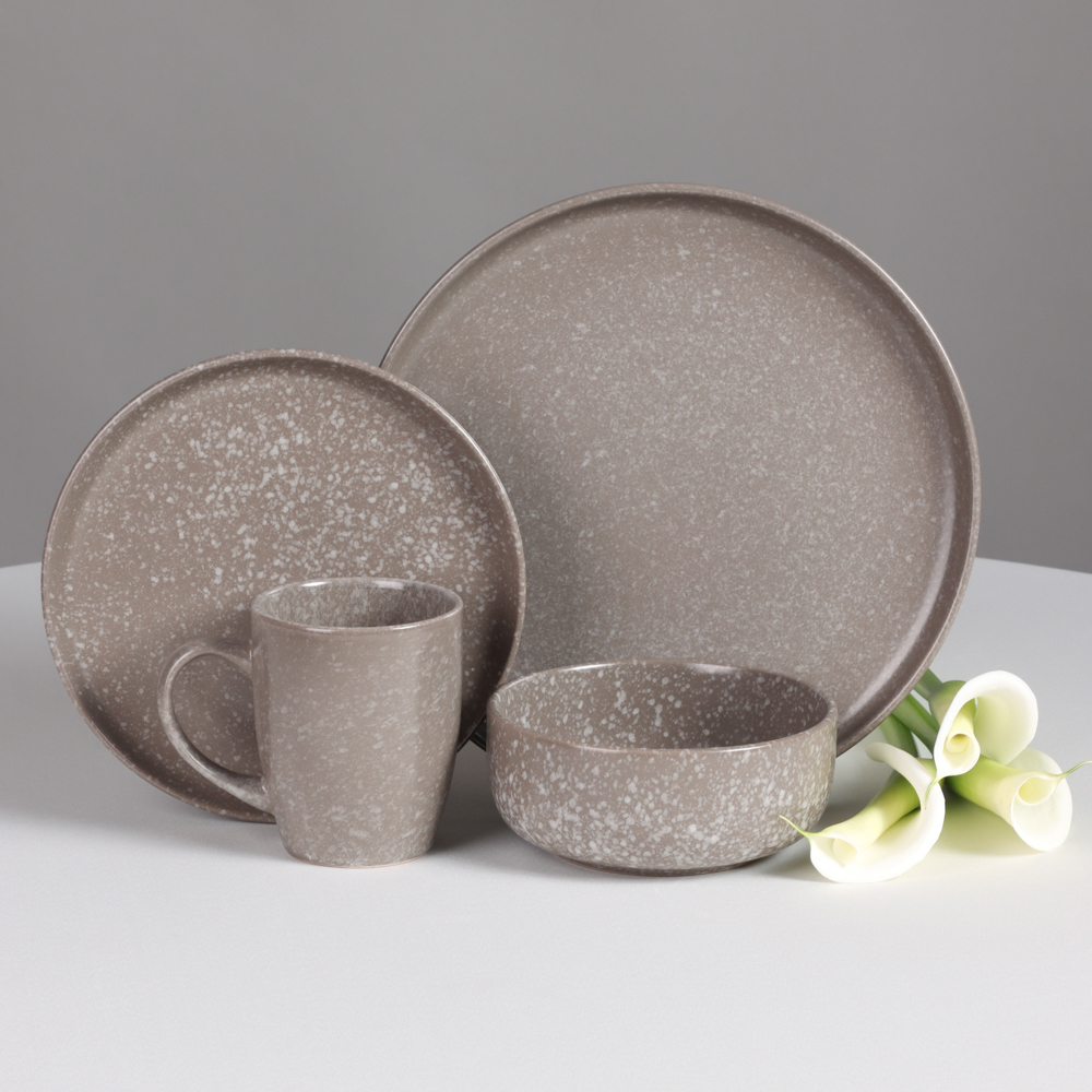 MILLIMI Тарелка десертная 20х2см, керамика, серый, арт.№ 824-176