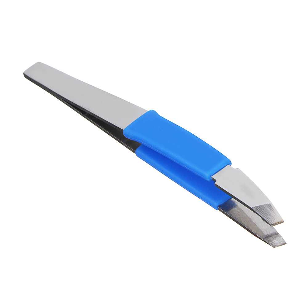 Пинцет для бровей с силиконовыми держателями тм ЮНИLOOK, нерж.сталь, 9,3см, 3 цвета, арт.№ 357-206