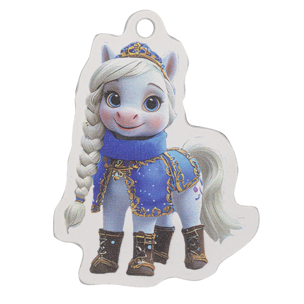 Подвес на ленте, 7x0,6x9 см, ХДФ, 21 дизайн с новогодними персонажами, арт.№ 705-512