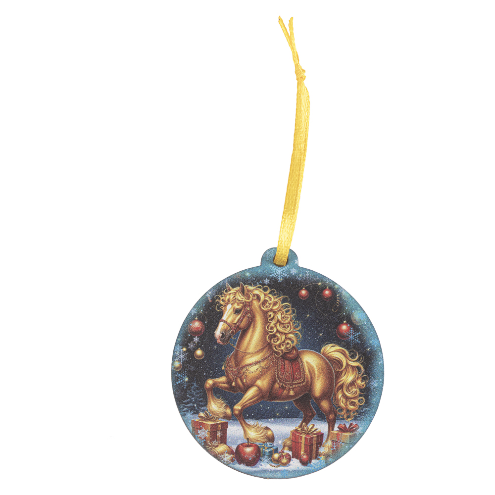 Подвес на ленте, 7x0,6x9 см, ХДФ, 21 дизайн, новогодние персонажи, арт.№ 705-513