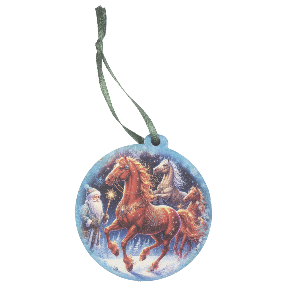 Подвес на ленте, 7x0,6x9 см, ХДФ, 21 дизайн, новогодние персонажи, арт.№ 705-513