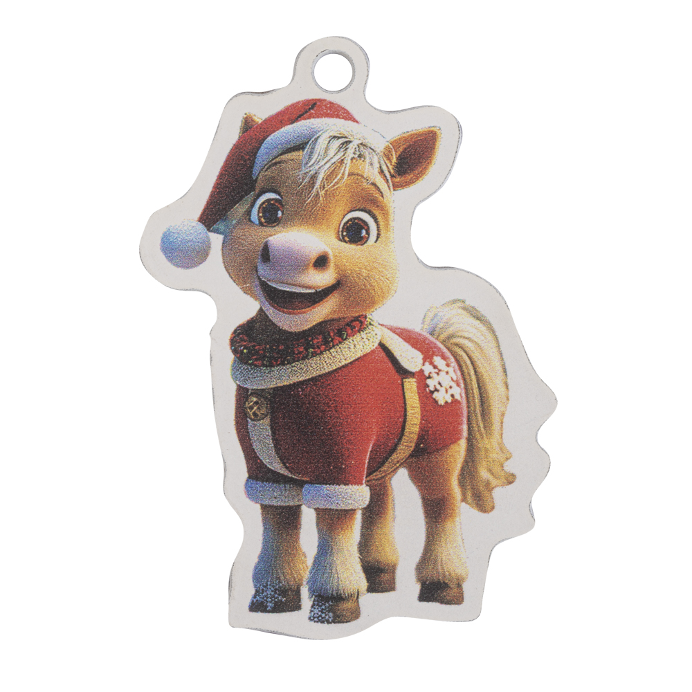 Подвес на ленте, 7x0,6x9 см, ХДФ, 21 дизайн, новогодние персонажи, арт.№ 705-513