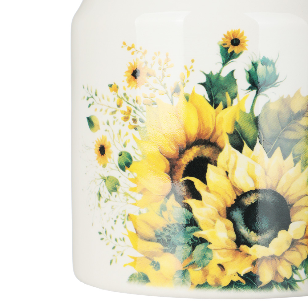 MILLIMI Подсолнухи Банка для хранения, 500мл, 10х13,8см, керамика, арт.№ 824-655